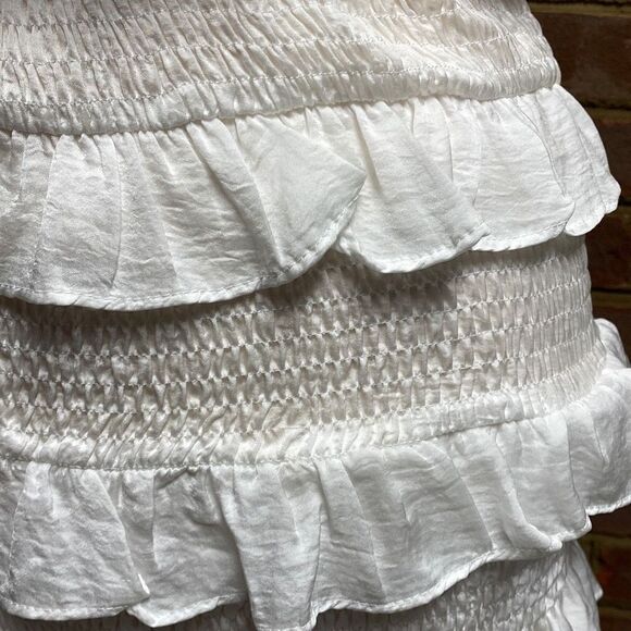 Hyfve White Sleeveless Halter Ruffle Dress Size Small NWT - Picture 3 of 7